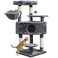 Yaheetech Multi Level Cat Tree Cat Tower Kitten Play and Climbing Tower Cat Stand Cat Activity Centre with Plush Condo Scratching Post for Indoor Cats, Dark Grey
