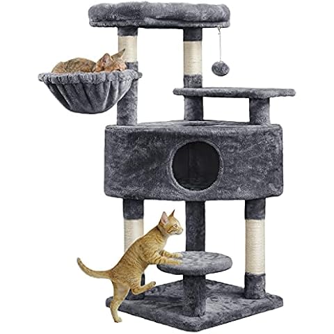 Yaheetech 117cm Cat Tree with Condo Cover