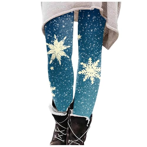 Leggings para mujer, pantalones deportivos de Navidad, estampado Jegging de cintura alta, para mujer, yoga, de gran tamaño, leggings para mujer, talla alta, longitud total, control del vientre cálido