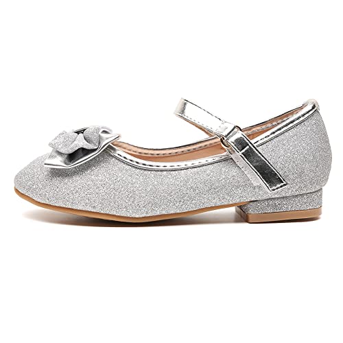 Girls Mary Jane Shoes Glitter Wedding Dress Flats Party Pump Shoes4