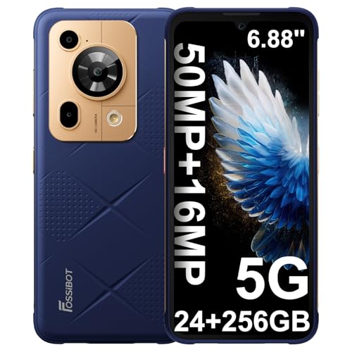 Image of FOSSIBOT F112 Pro 5G Rugged Smartphone Unlocked, 24GB+256GB /1TB Android 14 Rugged Phone, 7150mAh Battery Cell Phone, 6.88'' Display, 50MP+16MP Camera, Dual SIM 5G Unlocked Phone