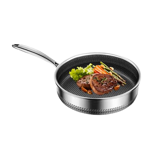 Genérico Sartenes Antiadherentes - Sartén Antiadherente Para Freír Profundo | Utensilios De Cocina Para Cocinar Saltear Sofreír Hornear - Tortilla Pescado Carne Tortitas Hogar