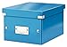 Produktbild Leitz Click & Store Aufbewahrungsbox mit Deckel Klein, Box für Unterlagen bis A5 im Büro u. Haushalt, Transportbox aus 84% recycelter Premium-Hartpappe, Etikettenhalter, Blau, 60430036