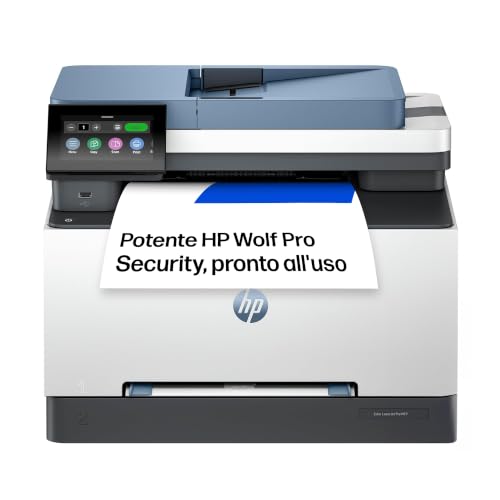 Migliori stampanti multifunzione laser a colori HP Color LaserJet Pro 3302sdw 499Q6F, Stampante Multifunzione A4, Stampa Fronte e Retro Automatico, 25 ppm B/N e a Colori, USB Host, Ethernet, Wi-Fi, Copia, Scansiona, ADF da 50 Fogli, Smart, Blu