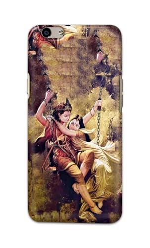 Image of Printed Hard Back Cover for Oppo F1s | Oppo A59 Back Cover (Radha Krishna Love -J1) -190724(EA)