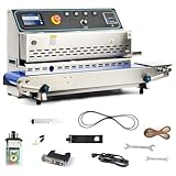 U.S. Solid Continuous Band Sealer with Inkjet Printer, Automatic Horizontal Bag Sealing Machine, 0.39