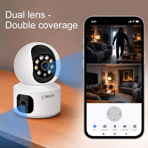 Image of IFITech 360 4MP Dual Lens CCTV Camera | 2MP Each Lens, Wi-Fi Indoor Home Security Camera | 2 Way Talk | Motion Detection Alert | Color Night Vision | Supports SD Card Up to 256GB (Not Included)
