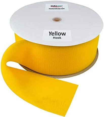 DuraGrip® Brand - 4" Yellow Hook Sew-On | Hook Side Only, Loop Side Sold Separately