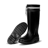 Ovyuzhen Rain Boots for Men Knee High Waterproof Garden Boots Mens Rubber Shoes with PVC Comfort Lightweight Work Mud Boots Resistant Durable Slip for Gardening Fishing Farming