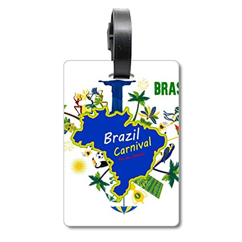 Cartes du Brésil étiquette de bagage pour croisière Carnaval