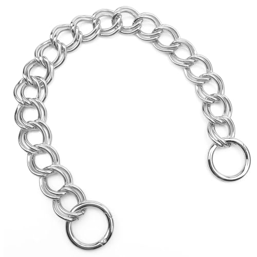 Errienpin Higher End of DIY Chunky Purse Chain Handles - Short Strap Replacement for Handbag or Shoulder Bags, 15.7 Inches Long(Silver?