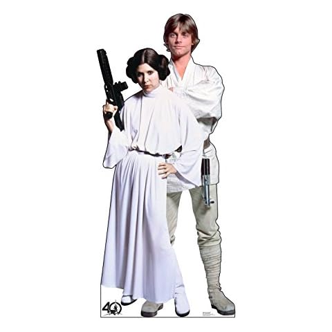 Luke & Leia Life Size Cardboard Cutout Cover