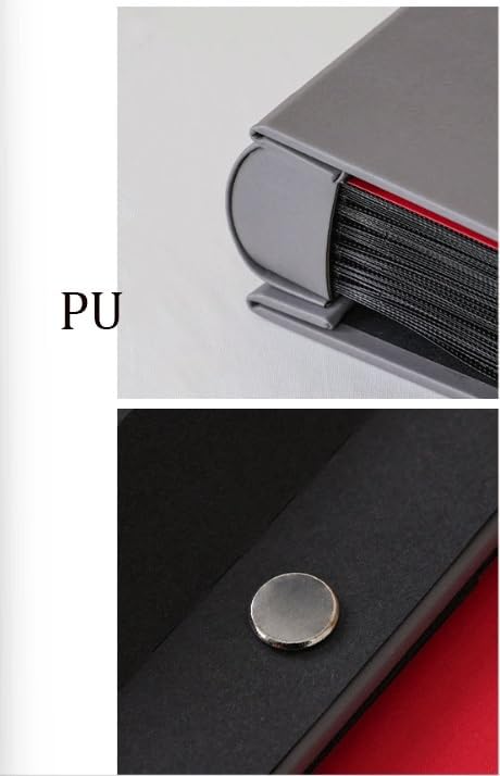 Travel Growth Commemorative Book ﻿ Leather Self Adhesive Film Insertion Bag Album Creative Commemorative Album Applicable to photos, receipts, star cards, etc(Blue)