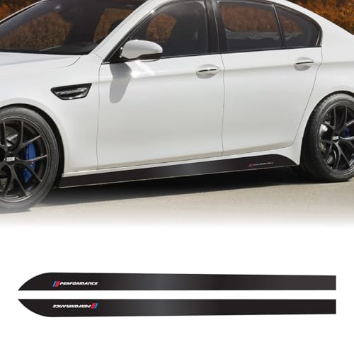 Premium Side Skirt Vinyl Decals for B-M-W F07 F10 F11 5 Series - with Various Finishes, Pre-Cut OEM Style, Durable Weather-Resistant Material, Sporty Performance Logo Stickers for Aesthetic Appeal