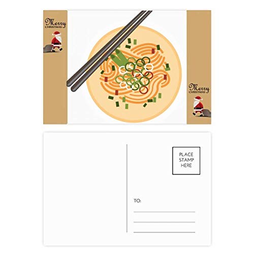 Carte postale nouilles chinoises : lot de 20 pour remerciements