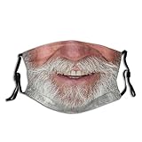 Funny Beard Lover Real Face Mustache- Face Mask Scarf, Breathable & Washable Fashion Balaclavas With...