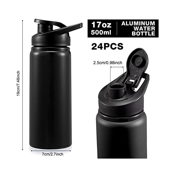 Foaincore 24 Pack Bulk Water Bottles 17 oz Aluminum Reusable Sports Bottles, Employee Appreciation Gifts for Team, Coworker, Staff, Office, Christian Charity Donation Supplies - Image 3