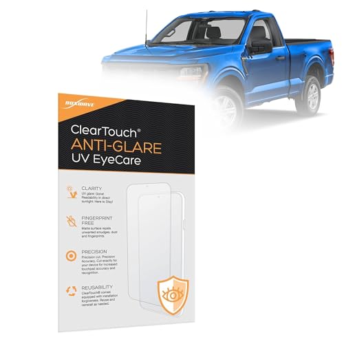 BoxWave Screen Protector Compatible With Ford 2026 F-150 Display (12 in) - ClearTouch Anti-Glare Anti-UV EyeCare (2-Pack), Filters out Harmful Blue Light Reduce Fatigue
