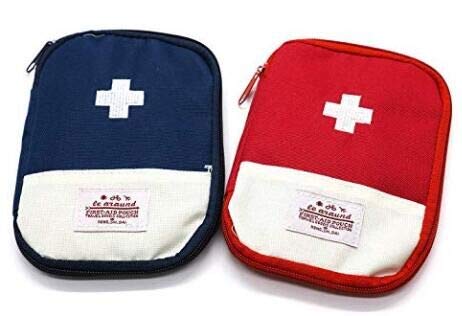 SMIN 2Pcs Empty First Aid Pouch Bag for Camping Travel