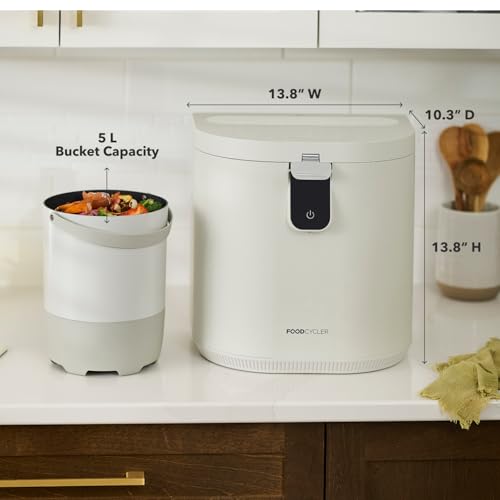 Image of FoodCycler Eco 5 Award-Winning Electric Kitchen Composter & Food Waste Recycler| 5L Compact Countertop Compost Machine | 2026 | 2-Year Warranty | Odorless Indoor Waste Solution | White