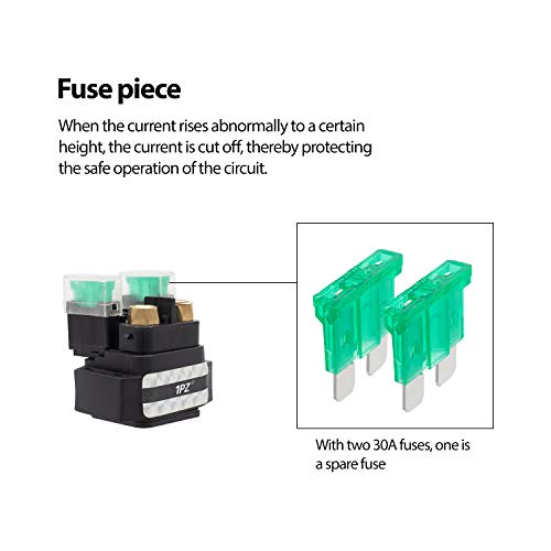 1PZ RS1-Y01 Starter Solenoid Relay Replacement for Yamaha Grizzly 350 400 450 660 2002-2014 Kodiak Big Bear 400 2000-2012 4SV-81940-12-00