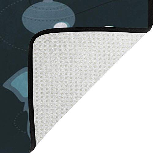 Tapis de sol antidérapant intérieur lavable grand format 152x99 cm - 5