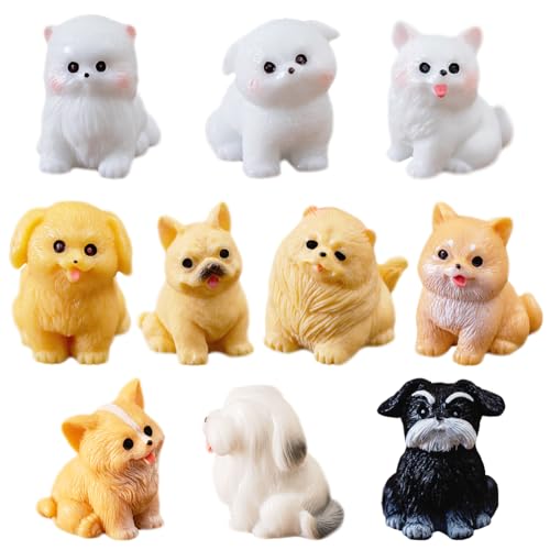 SiSfeL Lot de 12 Figurines de Chien Miniatures réalistes,Figurine de Chien,Mignon Animaux Chien Figurine Petit - Jouets de Simulation pour Chien - Jouets de Fête - Jouets de Bain