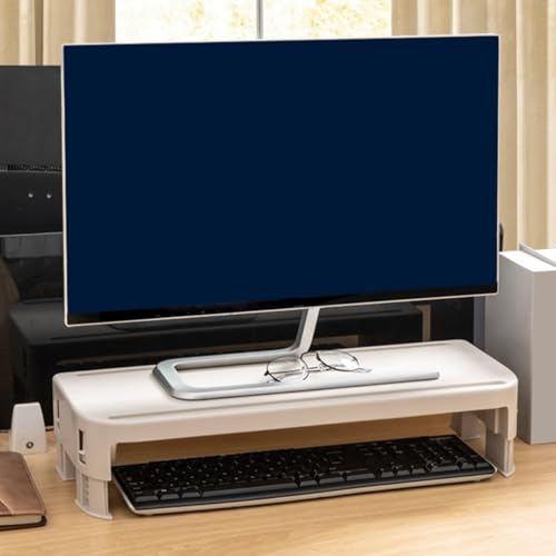 Support écran ordinateur ergonomique STOBAZA en plastique résistant pour bureau