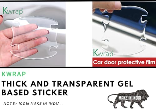 Image of Car Door Handle Scratches Guard Protector Transparent PU Sticker Set of 4 Pcs Compatible with (Hector /Gloster /Astor /ZS EV)