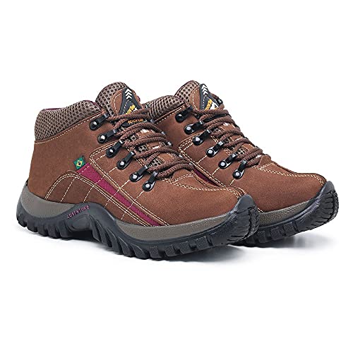 Bota Coturno Tênis Adventure Feminina Palmilha Gel - Bege Cor:Bege;Tamanho:38