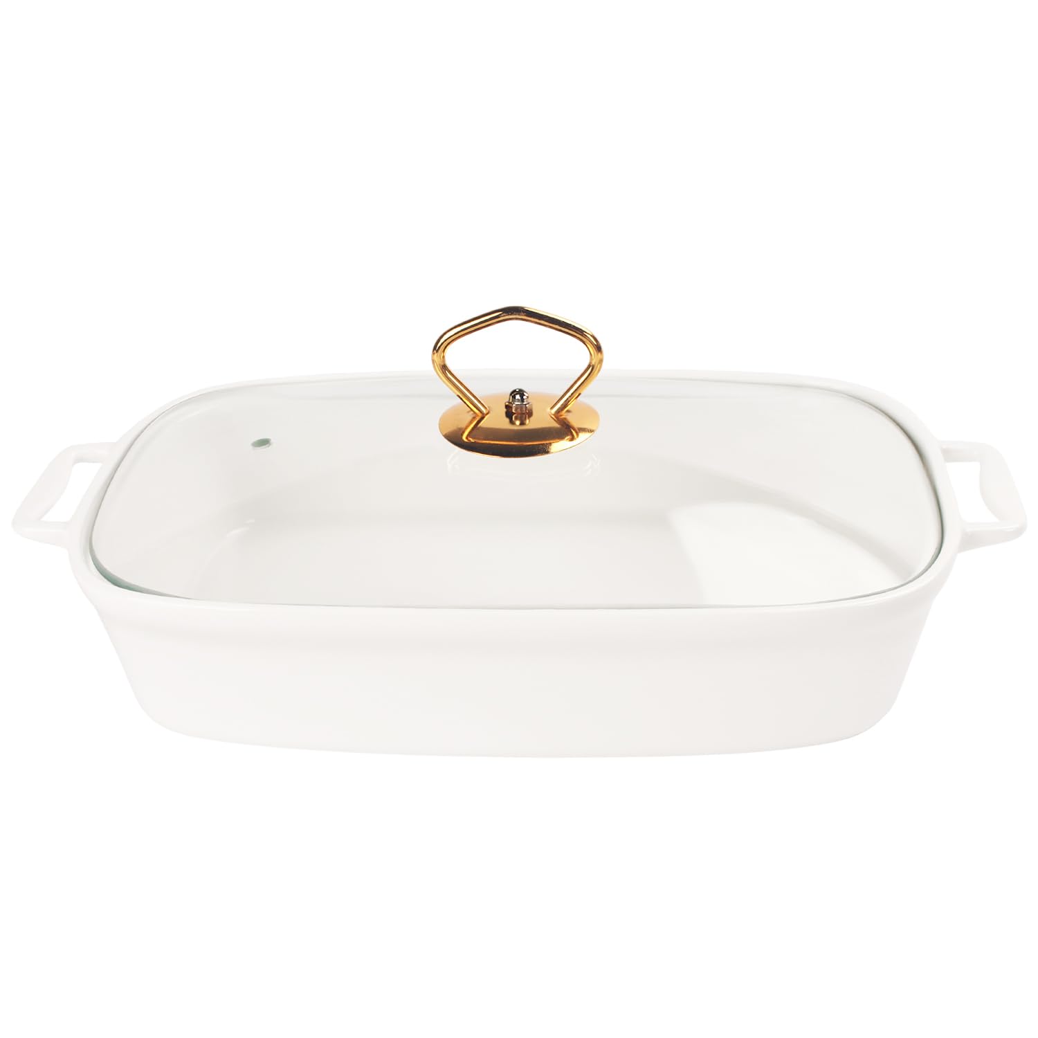 plat à gratin rectangulaire en porcelaine avec couvercle en verre, terrine de soupe de 1500 ML pour servir, plat chauffant pour buffets, plateau pour conserver les aliments, plat à gratin