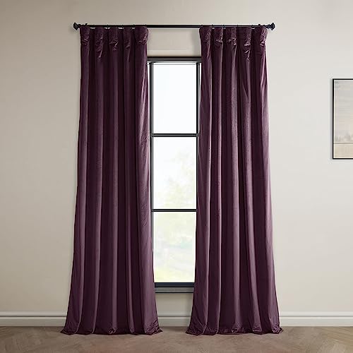 HPD Half Price Drapes Heritage Plush Velvet Curtains 84 Inches Long Room Darkening Curtains for Bedroom & Living Room 50W x 84L