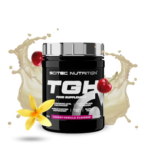 Scitec Nutrition TGH - Testosterona avanzada Optimizer bebida en polvo, la energía y la vitalidad - sin azúcar y sin gluten Fórmula, 300g, Cereza-Vainilla