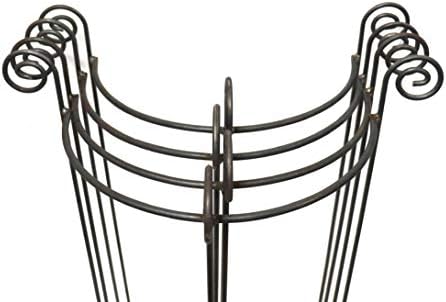 Hirsch Terracotta Hugo Staudenhalter 2er Set - Halbrunde Rankhilfe Edelrost 116cm