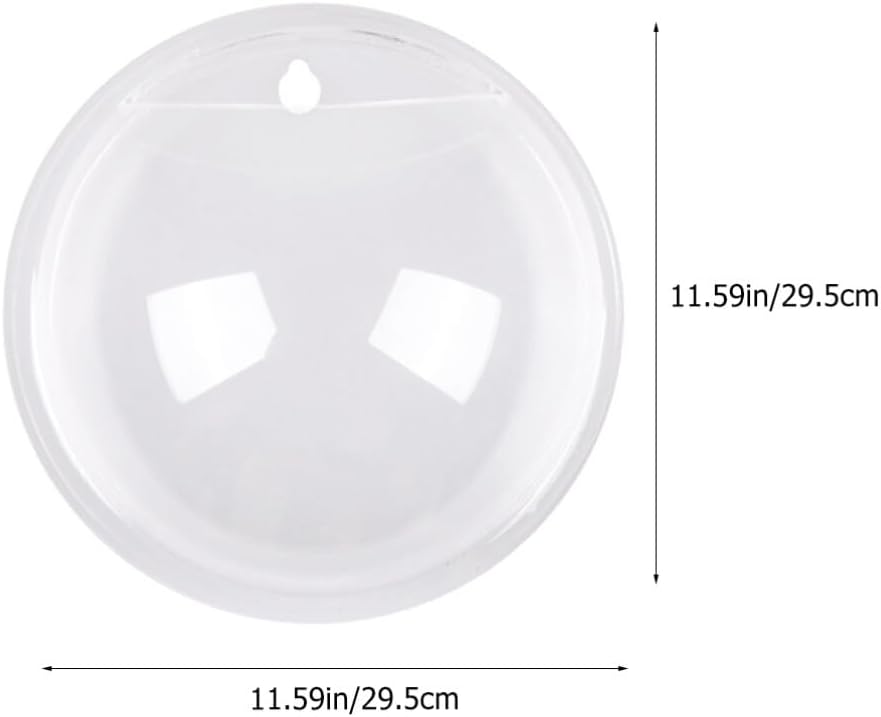 ABOOFAN Wall-Mounted Acrylic Fish Bowl and Flower Pot Round Decor for Home Unique Wall Planter for Hydroponic Plants Stylish Aquarium