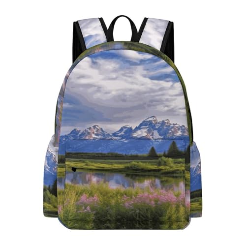 Grand Teton National Park Printed Backpack Water-Resistant Pack Stylish Bag Lightweight Travel Backpack