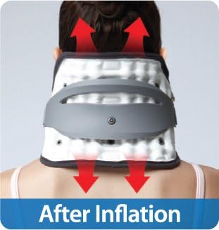 DDS MAX Cervical Traction Collar [13" - 16.5" Neck Circumference] (Pneumatic Air Neck Pain Relief for Pinched Nerves, Herniated Discs, Degenerative Discs, Sciatica, Whiplash, Stenosis, Stiff Neck)