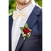 Amazon.com: Fiwisora Wedding Velvet Rose Boutonniere Flower for Men Set ...