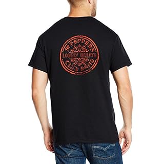Beatles Mens Tee: Sgt Pepper (Medium) – Black – Medium - Les Beatles, Paul McCartney, John Lennon, RIngo Starr, George Harrison Beatles Mens Tee: Sgt Pepper (Medium) - Black - Medium – Image 2