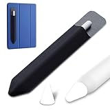 Matériaux haut de gamme : durables et non toxiques L'étui pour iPad Pencil est fabriqué à partir de lycra et de matériaux élastiques, tandis que le capuchon est en silicone de qualité alimentaire, sans danger pour une utilisation quotidienne et facile à trouver.