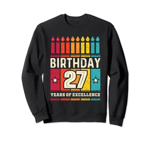 Retro 27 años de excelencia 27 años regalos de cumpleaños 27 Sudadera