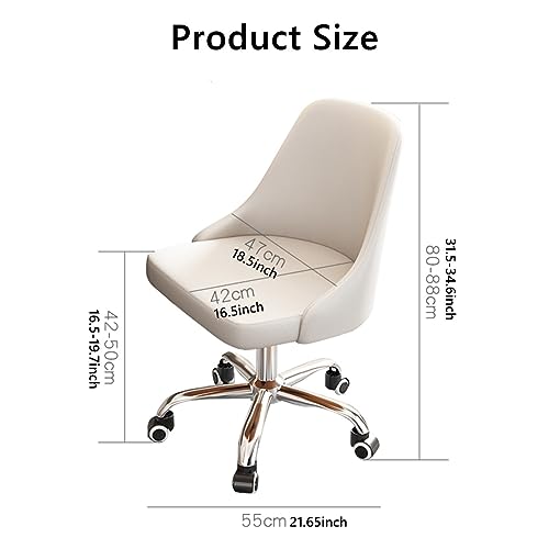 Chaise de bureau pour ordinateur réglable et pivotante sans accoudoirs