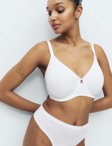 Image of Marks & Spencer Women Cotton Blend Wired & Non Padded Minimiser Bra