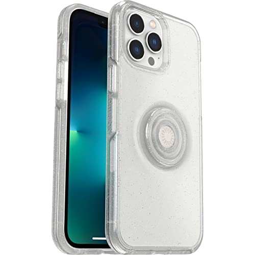 OtterBox IPhone 13 Pro Max & IPhone 12 Pro Max Otter + Pop Symmetry Series Clear Case - STARDUST, Integrated PopSockets PopGrip, Slim, Pocket-Friendly, Raised Edges Protect Camera & Screen