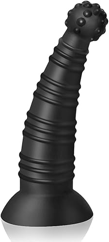 Romi Tapones anales de silicona con partículas e hilo, consoladores realistas con ventosa para masaje de próstata, estimulación vaginal del punto G