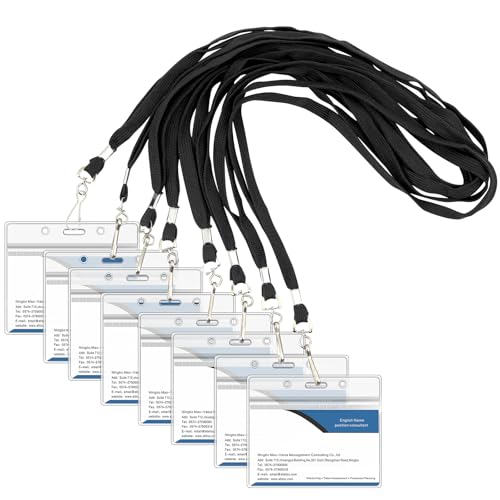 ID Badge Holder with Lanyard Set