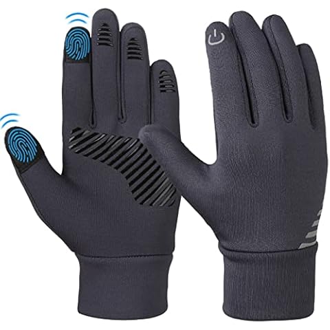 OOPOR Kids Winter Sports Running Gloves - Touch Screen Anti-slip Thermal Children Warm Outdoor Glove for Boys Girls Cycling Riding Bike Soccer Aged 10-12 XL Cover