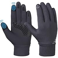 OOPOR Winter Handschuhe Kinder Fahrradhandschuhe Touchscreen - Anti-Rutsch Winddichte Radhandschuhe Herbst früher Winter Laufen Winterhandschuhe Junge Mädch für Outdoor Sport Fahrrad 4-12 Jahre