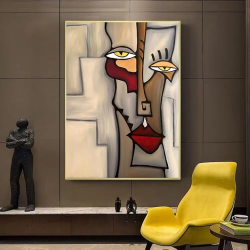 Cuadros abstractos de Picasso para pared y salones modernos de 70x93 cm 2