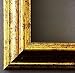 Artecentro Cornice Dorata per Quadri - Oro/Colore con o Senza passepartout in Legno-Varie Misure (Oro, 30x40)